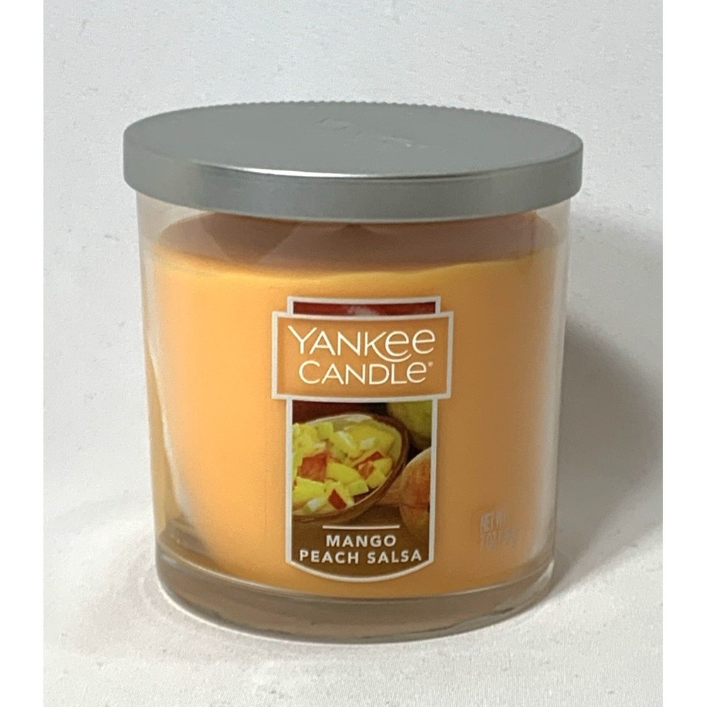 Yankee Candle Small Tumbler 7oz - Mango Peach Salsa NEW 7 ounce glass w/lid